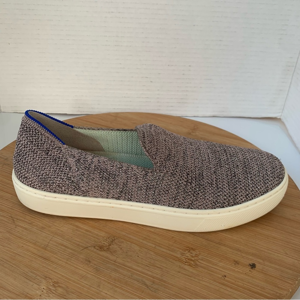 Rothy’s Sneakers Sz 7.5 Women Original Slip-On Stardust Glitter Rare Metallic